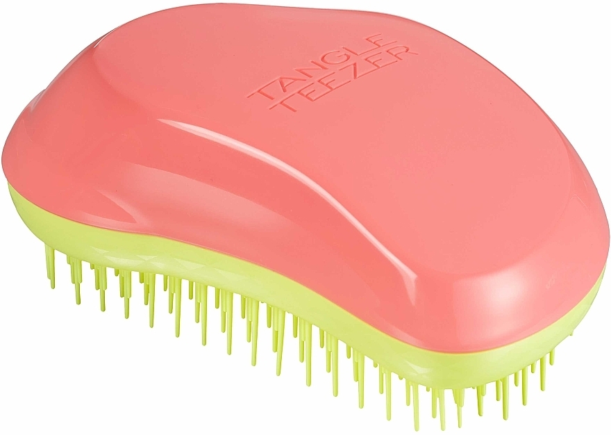 Haarbürste - Tangle Teezer The Original Salmon Pink Hyper Yellow  — Bild N2