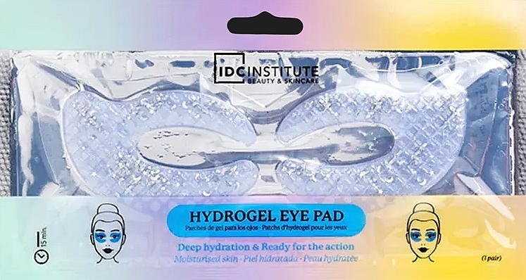 Hydrogelpads für die Augenpartie mit Glitzer - IDC Institute C Shaped Glitter Hydrogel Eye Pad Blue — Bild N1