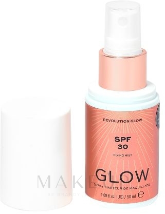 Fixierspray - Make Up Revolution Glow Fixing Mist SPF30 — Bild 50 ml
