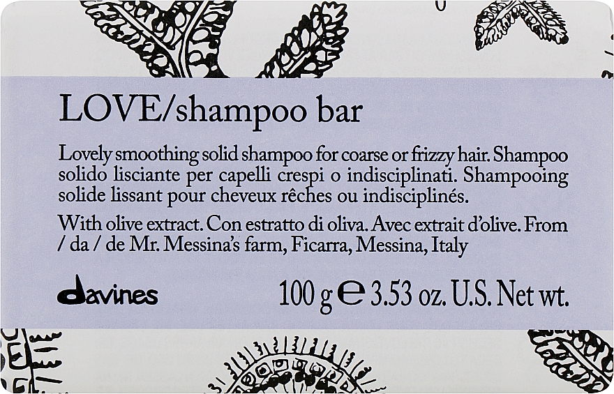 Glättendes Shampoo für welliges Haar - Davines Essential Haircare Love Smooth Shampoo Bar — Bild N1