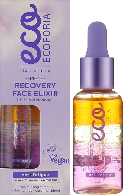 Gesichtselixier - Ecoforia Lavender Clouds 3-Phase Recovery Face Elixir  — Bild N2
