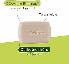 Dermatologische Seife mit Hafer für gereizte Haut - A-Derma Soap Free Dermatological Bar — Foto N3