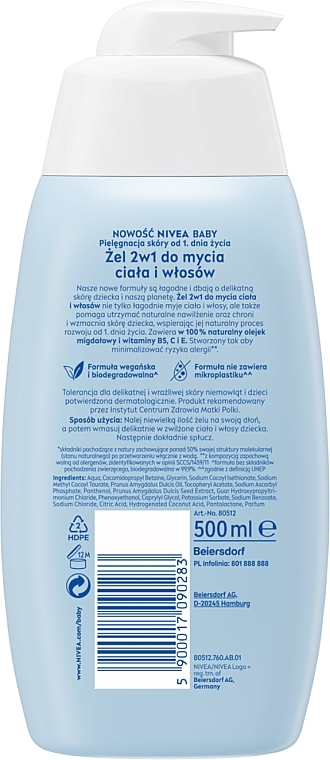 Duschgel für Babys 500 ml mit Pumpe - Nivea Baby — Bild N2