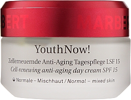 Düfte, Parfümerie und Kosmetik Zellerneuernde Anti-Aging Tagespflege mit LSF 15 - Marbert YouthNow! Cell-Renewing Anti-Aging Day Care SPF 15