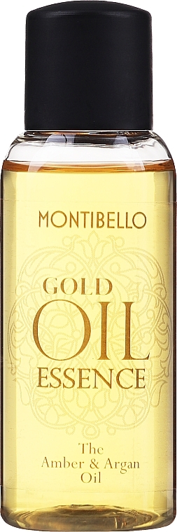 GESCHENK! Bernstein-Arganöl für alle Haartypen - Montibello Gold Oil Essence Amber and Argan Oil  — Bild N1