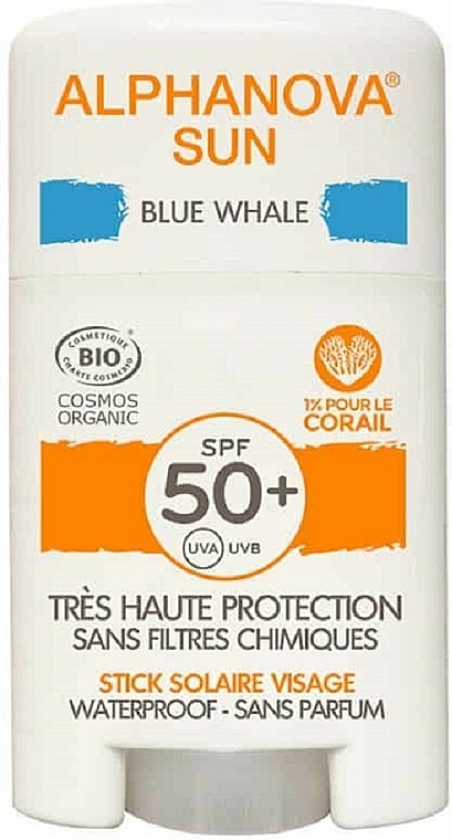Sonnenschutzstick für das Gesicht SPF 50+ - Alphanova Sun Blue Whale SPF50+ — Bild N1