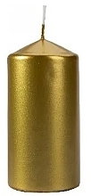 Düfte, Parfümerie und Kosmetik Zylindrische Kerze 60x120 mm Goldmetallic - Bispol