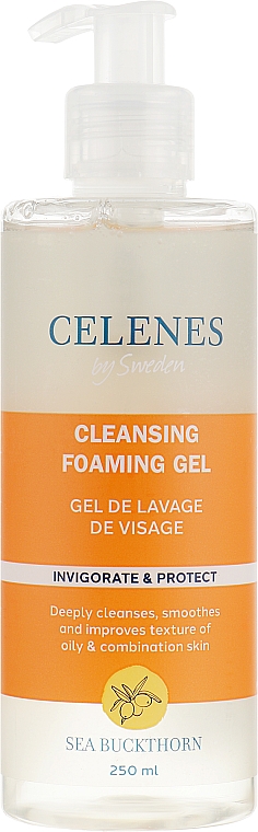 Gelschaum mit Sanddorn für fettige- und Mischhaut - Celenes Sea Buckthorn Cleansing Gel Oily and Combination Skin — Bild N1