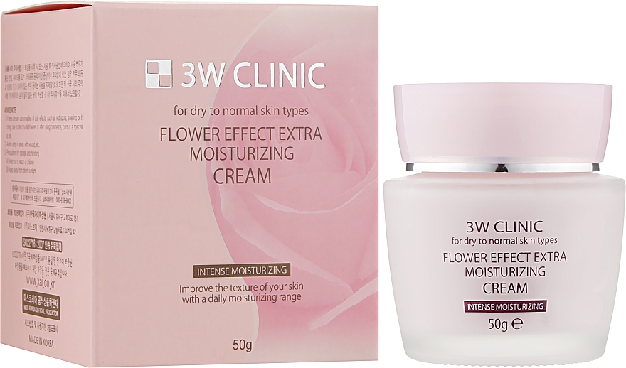 Feuchtigkeitsspendende Gesichtscreme - 3W Clinic Flower Effect Extra Moisturizing Cream — Bild N2