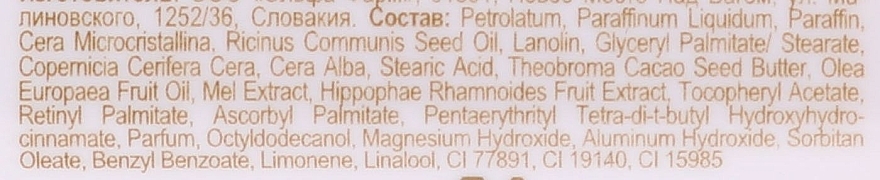 Hygienischer nährender Lippenbalsam mit Honig, Sanddorn und Vitaminen A, E - Domashniy Doktor — Foto N3