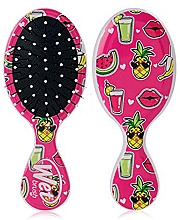 Düfte, Parfümerie und Kosmetik Mini-Haarbürste - Wet Brush Mini Detangler Happy Hair Brush Smiley Pineapple
