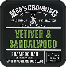 Düfte, Parfümerie und Kosmetik Stärkendes und glättendes festes Shampoo mit Hanfsamenöl und Weizenprotein - Scottish Fine Soaps Mens Grooming Vetiver & Sandalwood Shampoo Bar