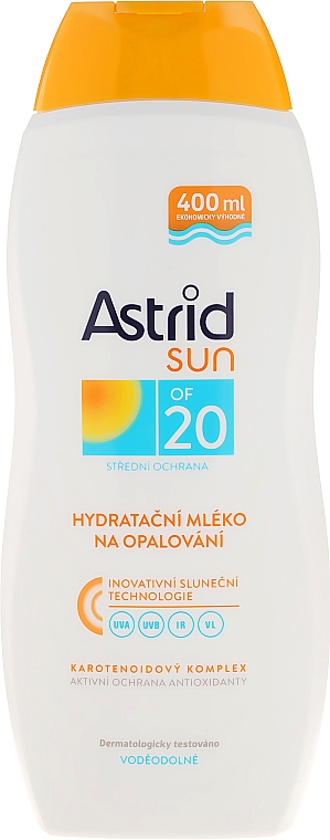 Feuchtigkeitsspendende Sonnenschutzmilch SPF 20 - Astrid Sun Moisturizing Suncare Milk — Bild N1
