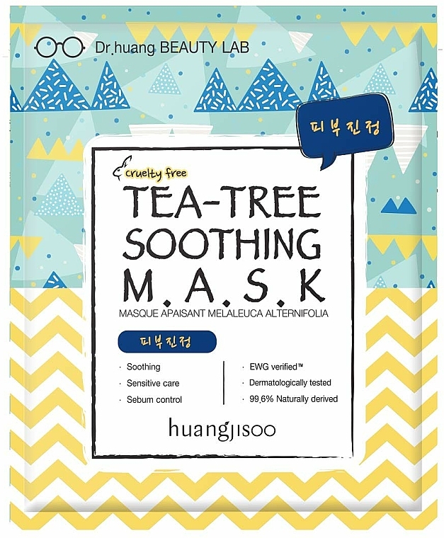 Beruhigende Tuchmaske mit Teebaumextrakt - Huangjisoo Tea-Tree Soothing Mask — Bild N1