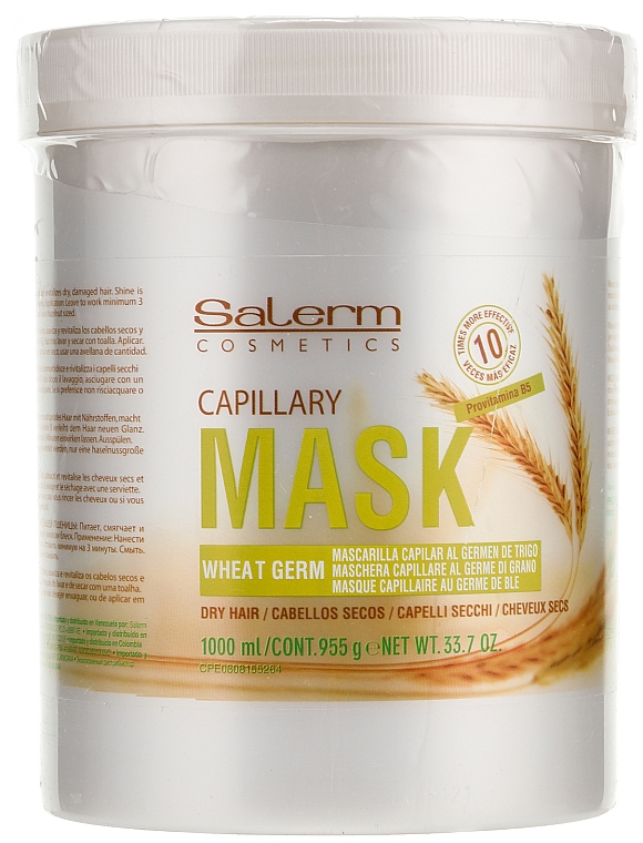 Pflegende Haarmaske mit Weizenkeimöl - Salerm Mascarilla Capilar  — Bild N4