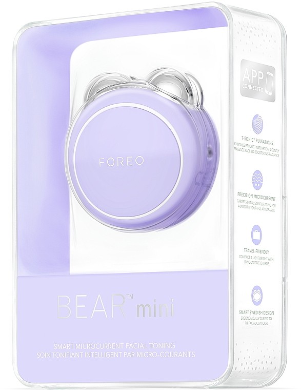 Gesichtsmassagegerät mit Mikrostrom-Gesichtsbehandlung Mini Lavendel - Foreo Bear Mini Lavender — Foto N4