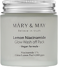 Düfte, Parfümerie und Kosmetik Reinigungsmaske mit Niacinamid - Mary & May Lemon Niacinamide Glow Wash Off Pack