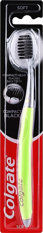 Zahnbürste weich grün-grau - Colgate Compact Black — Bild N1