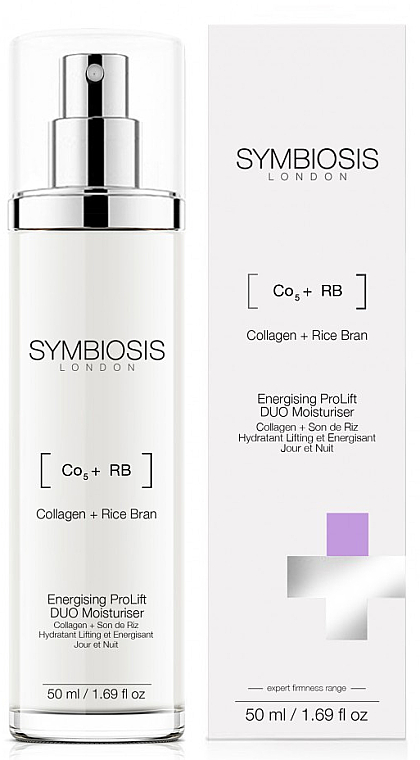 Feuchtigkeitsspendende Gesichtscreme mit Kollagen und Reiskleie - Symbiosis London Energising ProLift DUO Moisturiser — Bild N1