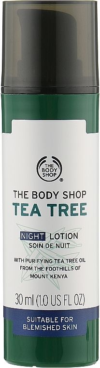 Nachtlotion gegen Akne mit Teebaumöl - The Body Shop Tea Tree Blemish Fade Night Lotion — Bild N1