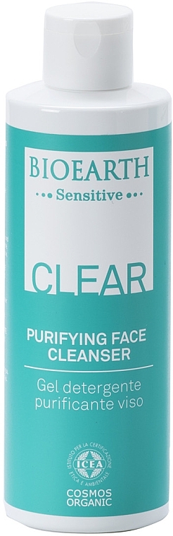 Reinigungsgel für problematische und fettige Haut - Bioearth Sensitive Clear Purifying Face Cleanser — Bild N1