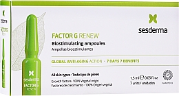 Düfte, Parfümerie und Kosmetik Anti-Aging Gesichtsampullen für alle Hauttypen - SesDerma Laboratories Factor G Renew Biostimulating Ampoules Anti-Ageing Action
