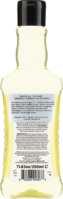 3in1 Shampoo, Haarspülung & Duschgel mit Teebaumöl - Reuzel Tea Tree Shampoo Conditioner And Body Wash — Bild N2