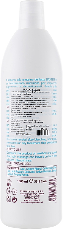 Balsam für trockenes Haar mit Milchproteinen - Baxter Professional Advanced Hair Care Milk Proteins Conditioner — Bild N2