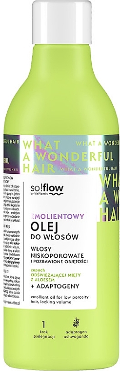 Öl für poröses Haar - So!Flow by VisPlantis Hair Emollient Oil — Bild N1