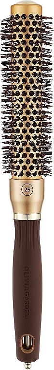 Rundbürste - Olivia Garden Expert Blowout Speed Wavy Bristles Gold Brown 25mm — Bild N1