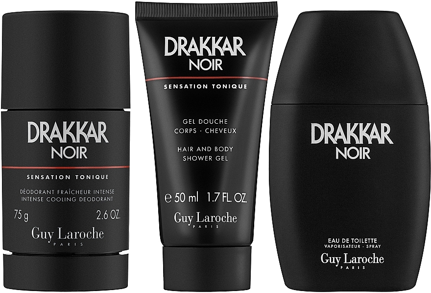 Guy Laroche Drakkar Noir - Duftset (Eau de Toilette 50ml + Duschgel 50ml + Deodorant 75ml)  — Bild N3