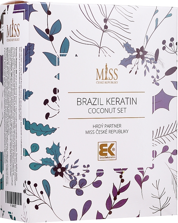 Haarpflegeset - Brazil Keratin Coconut Set (Shampoo 300ml + Conditioner 300ml + Haaröl 100ml) — Bild N1