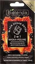 Düfte, Parfümerie und Kosmetik 2in1 Reinigende Detox Peelingmaske für das Gesicht - Bielenda Black Sugar Detox (Mini)