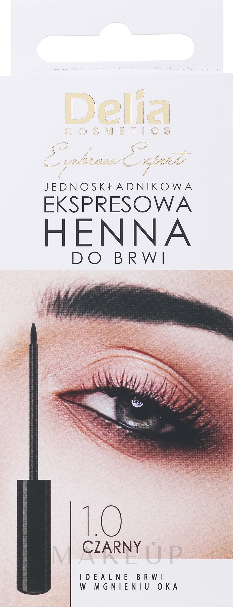 Express-Augenbrauenfarbe mit Arganöl - Delia Cosmetics Cream Eyebrow Expert Instant Eyebrow Tint — Bild 1.0 - Black