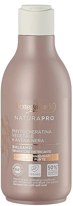 Haarspülung  - Bottega Verde Naturapro Repairing and Detangling Conditioner with Phytokeratin and Black Oat Extract — Bild N1