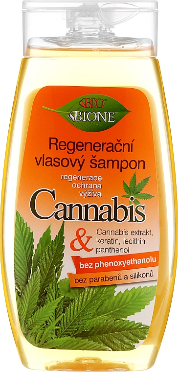 Pflegendes Shampoo mit Cannabisextrakt, Azelainsäure und Keratin - Bione Cosmetics Cannabis Regenerative Nourishing Shampoo — Bild N2