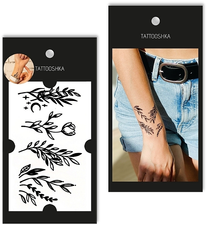 Temporäres Tattoo kleine Zweige - Tattooshka — Bild N1