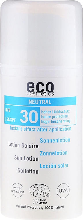 Sonnenschutzende Lotion, aromafrei SPF 30 - Eco Cosmetics Sun Lotion SPF 30 — Bild N2