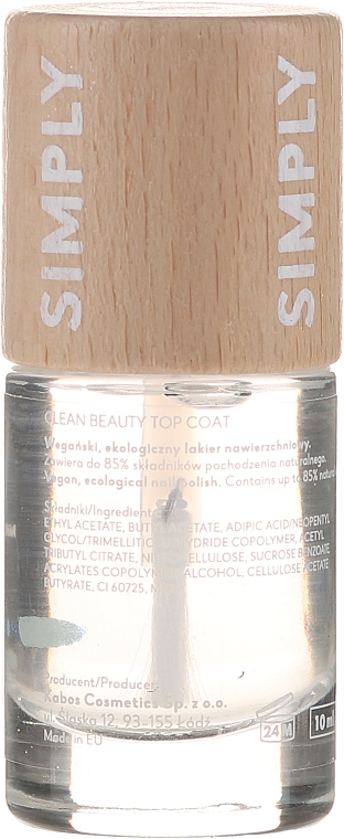 GESCHENK! Decklack - Kabos Simply Top Coat Clean Beauty Top Coat — Bild N2