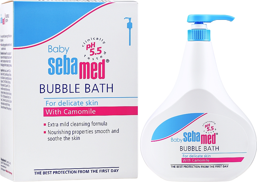 Sanfter und feuchtigkeitsspendender Badeschaum für KInder - Sebamed Baby Bubble Bath — Bild N4