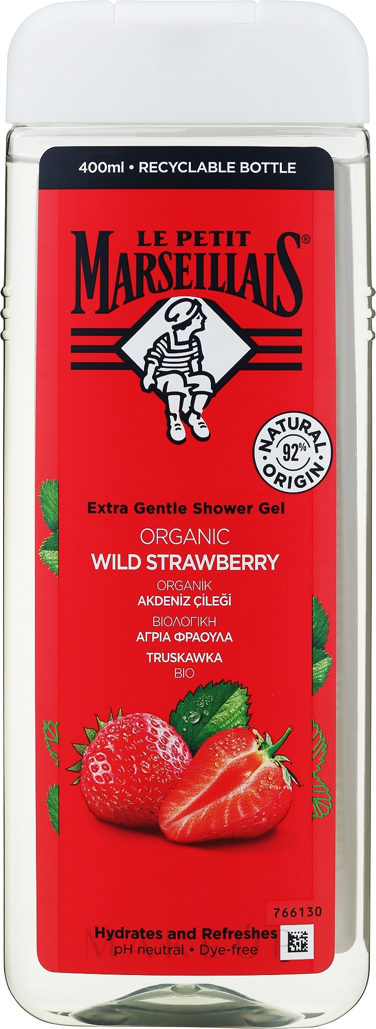 Feuchtigkeitsspendendes und erfrischendes Duschgel Erdbeere - Le Petit Marseillais — Bild 400 ml