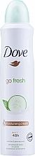 Deospray Antitranspirant - Dove Go Fresh Cucumber & Green Tea Scent Antiperspirant Deodorant — Bild N3