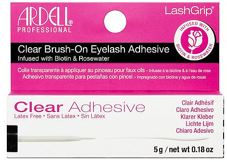 Wimpernkleber mit Biotin und Rosenwasser - Ardell Clear Brush-on Eyelash Adhesive  — Bild N1