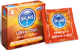 Düfte, Parfümerie und Kosmetik Kondome 4 St. - Skins Ultra Thin Condoms