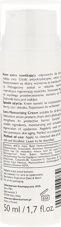 Extra feuchtigkeitsspendende Sonnenschutzcreme LSF 25 - Ava Laboratorium Skin Protection Extra Moisturizing Cream SPF 25 — Bild N2