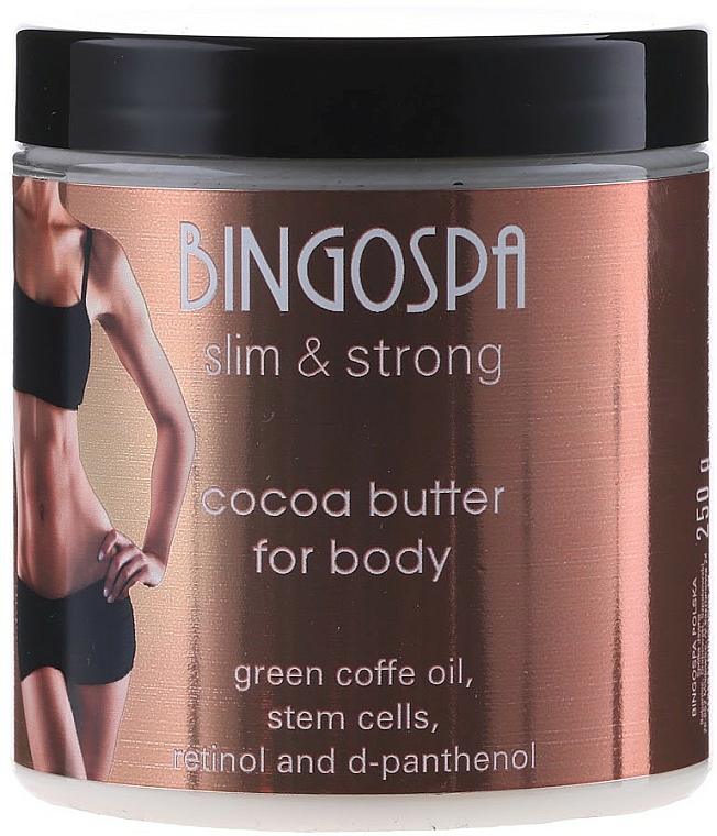 Straffende Kakaobutter füe den Körper mit mit Stammzellen, Retinol und D-Panthenol - BingoSpa Cocoa Butter Massage Cream