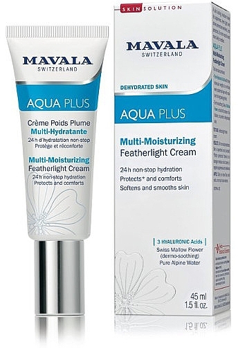 Aktiv feuchtigkeitsspendende Gesichtscreme - Mavala Aqua Plus Multi-Moisturizing Featherlight Cream — Bild N1