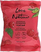Peelingseife Minze und Himbeere - Oriflame Love Nature Energising Exfoliating Soap Bar — Bild N1