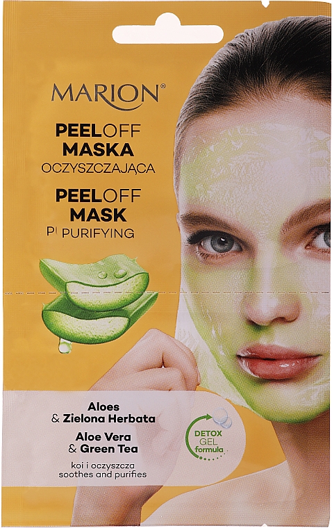 Reinigende Gesichtsmaske mit Aloeextrakt und grünem Tee - Marion Peel-Off Mask