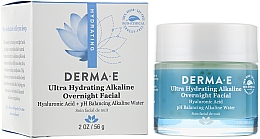 Ultra-feuchtigkeitsspendende Gesichtsbehandlung für die Nacht mit Hyaluronsäure - Derma E Ultra Hydrating Alkaline Overnight Facial — Bild N2